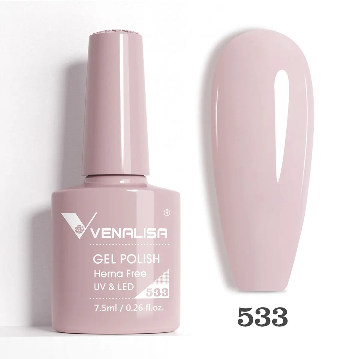 Venalisa HEMA-FREE Gel-Lack – 7,5 ml – French, Nude & Glitzer-Kollektion