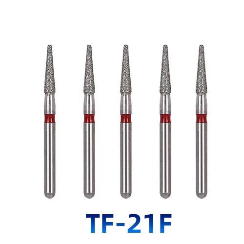 AZDENT Dental Diamantbohrer – 5 Stück, FG 1.6 mm, Medium für Turbine/High-Speed-Handstück 2