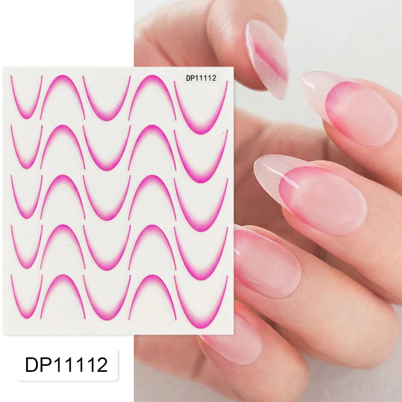 3D Schleifen Nagelsticker – Elegante Gold- & Farbbögen für French & Sommerdesigns
