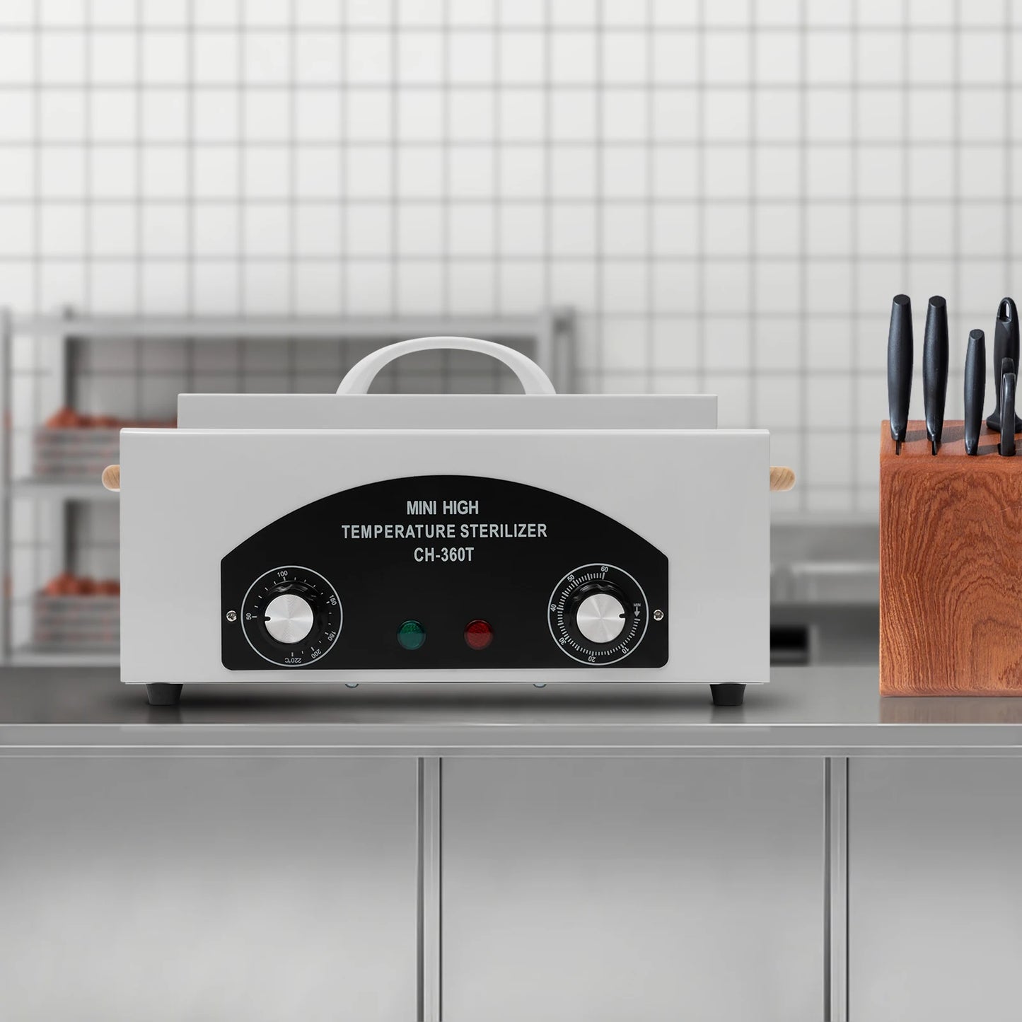 300 W Metall-Sterilisator 1.3 L – Hochtemperatur-Desinfektionsgerät für Kosmetik & Nagelstudio mit Griff