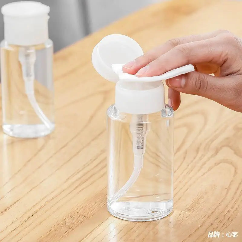 Leere Push-Pump-Flasche für Nagellackentferner – Nachfüllbar & Transparent