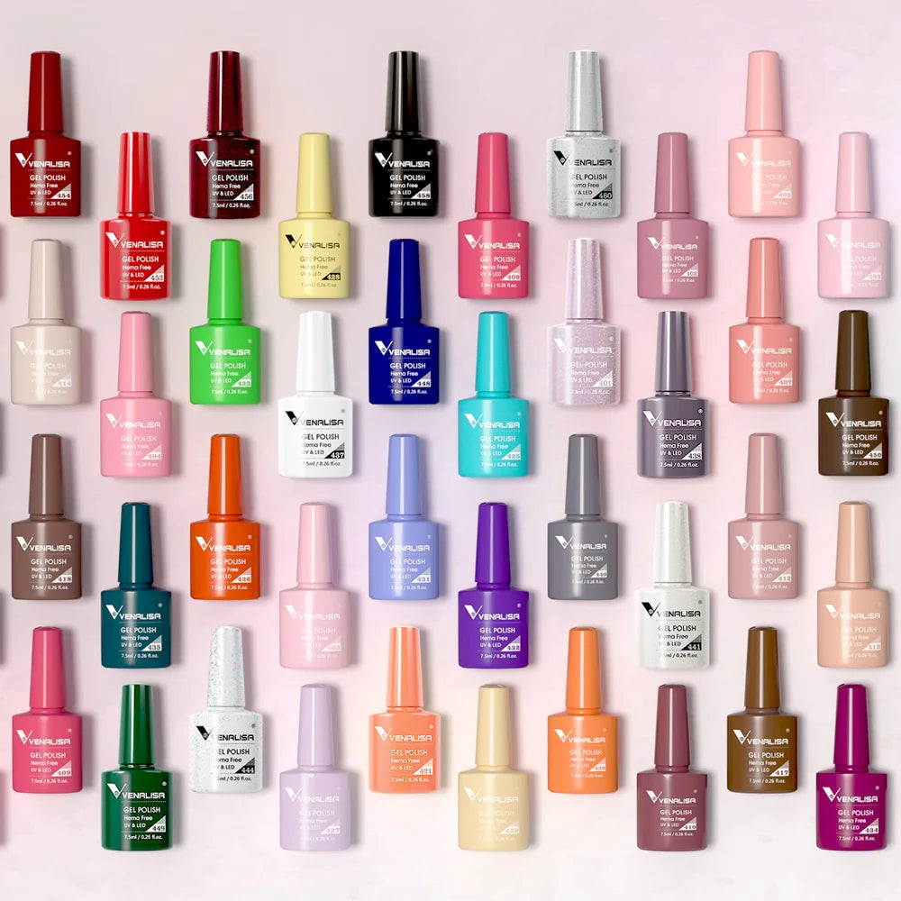 Venalisa Glitter Gel Polish – 7,5ml Rot, HEMA-frei, UV/LED, Semi-Permanent