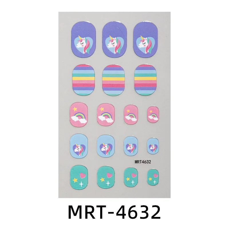 Kinder-Nagelsticker – DIY Cartoon Sticker für Mädchen & Nail Art