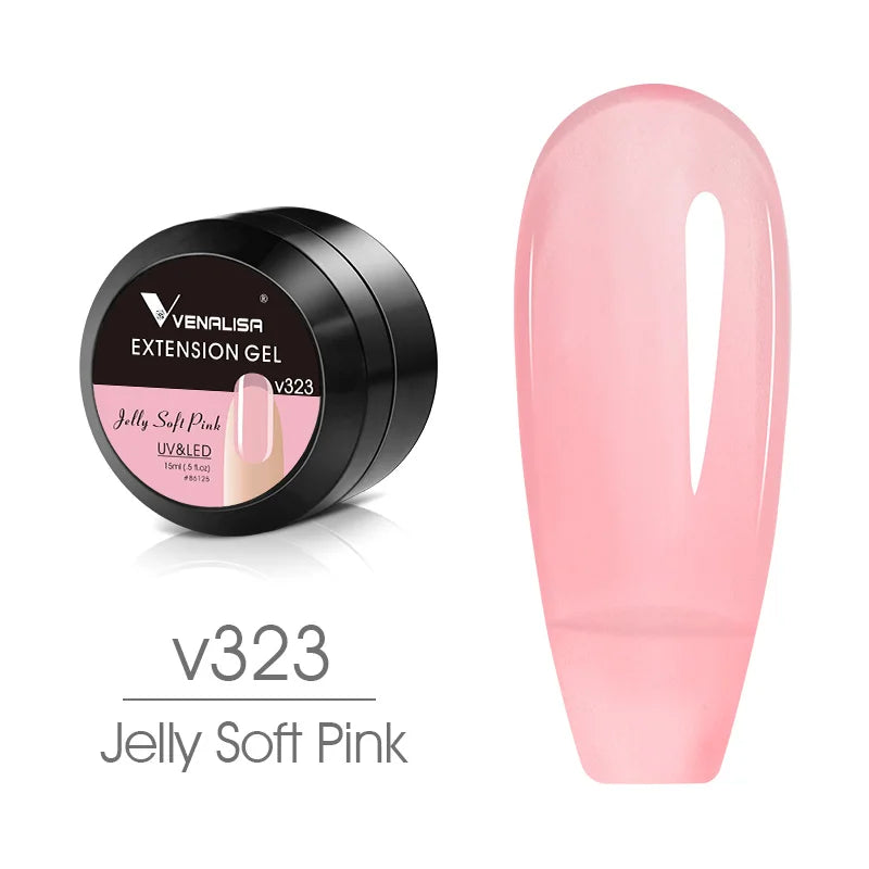 Venalisa 15ml UV Builder Gel – Cover Pink, Clear, Camouflage – für Nagelverlängerung & French