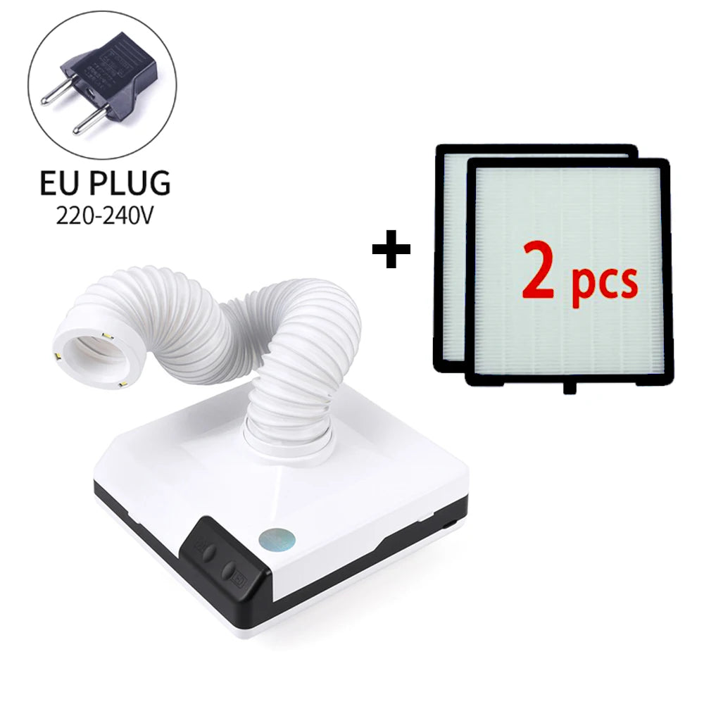 60W Nagelstaubabsaugung mit flexibler Schlauchdüse – Profi Staubsauger für Maniküre & Pediküre