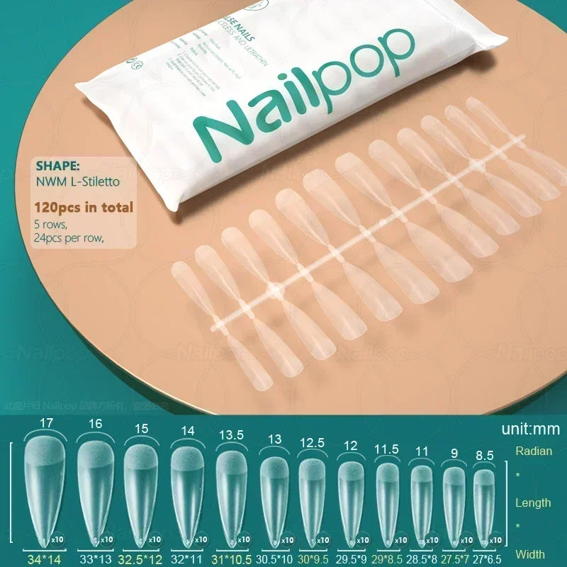 Nageltips, Soft Gel Tips, Full Cover Nägel, Press On Nails, Fake Nails, Nagelverlängerung, NAILPOP