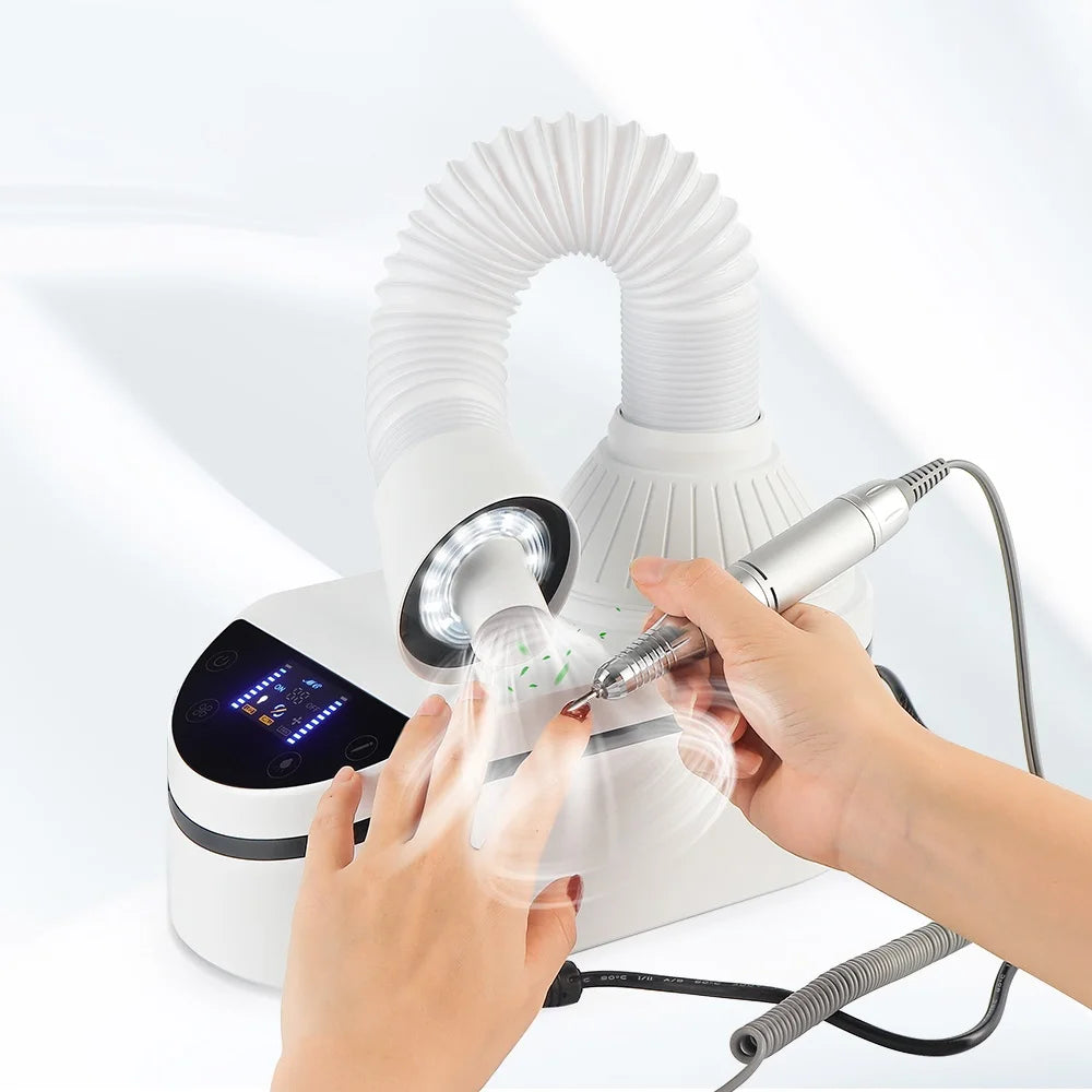 Nail Dust Collector mit flexiblem Schlauch – Profi Staubabsaugung für Maniküre, 320 W, Touchscreen