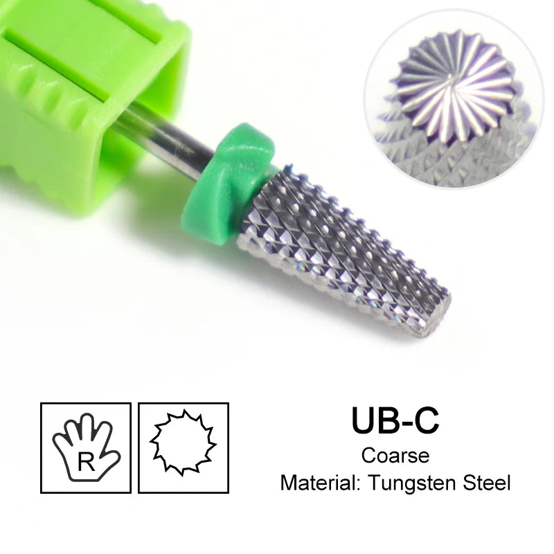Tapered Barrel Fräserbit – Hartmetall (Tungsten), für Gelentfernung & Polieren (4XC, Gold)