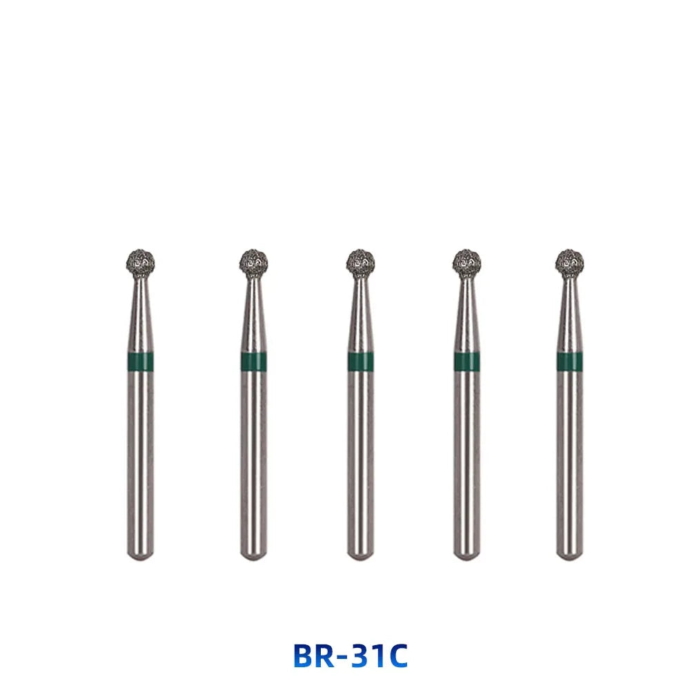 AZDENT Dental Diamantbohrer – 5 Stück, FG 1.6 mm, Medium für Turbine/High-Speed-Handstück 2