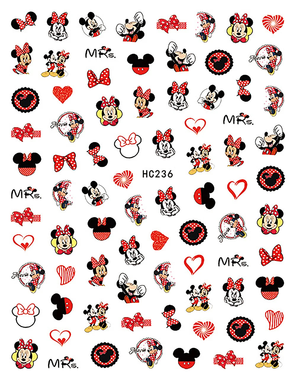 1 Bogen Mickey Mouse & Disney Nail Sticker – Cartoon Nail Art Aufkleber