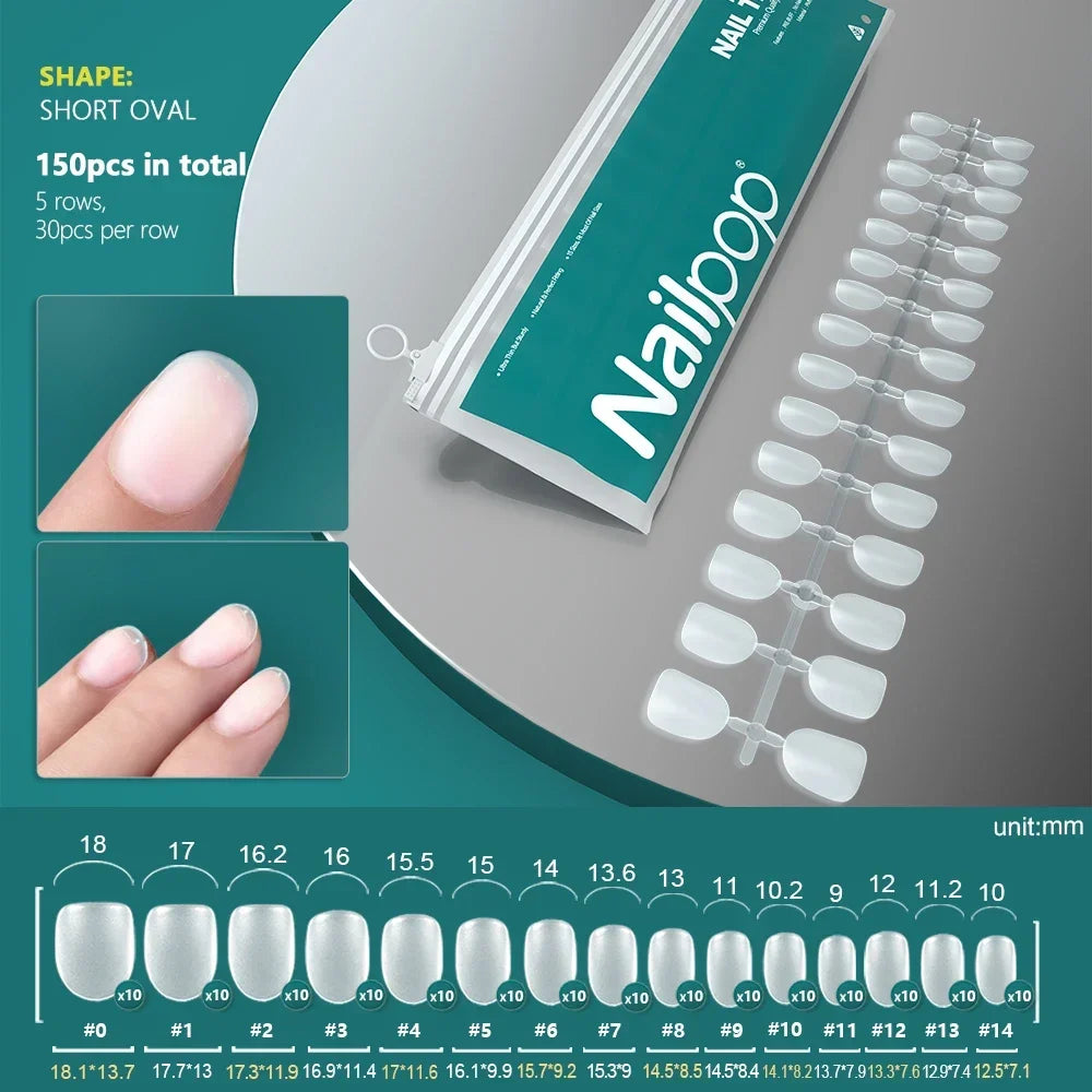 Nageltips, Soft Gel Tips, Full Cover Nägel, Press On Nails, Fake Nails, Nagelverlängerung, NAILPOP