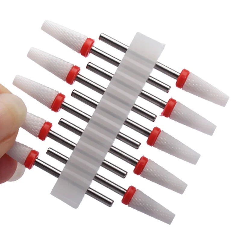 10tlg. Fräser Set für Maniküre – Hartmetall & Keramik Bits, Gel Entferner & Schleifer für elektrische Nagelfeilen