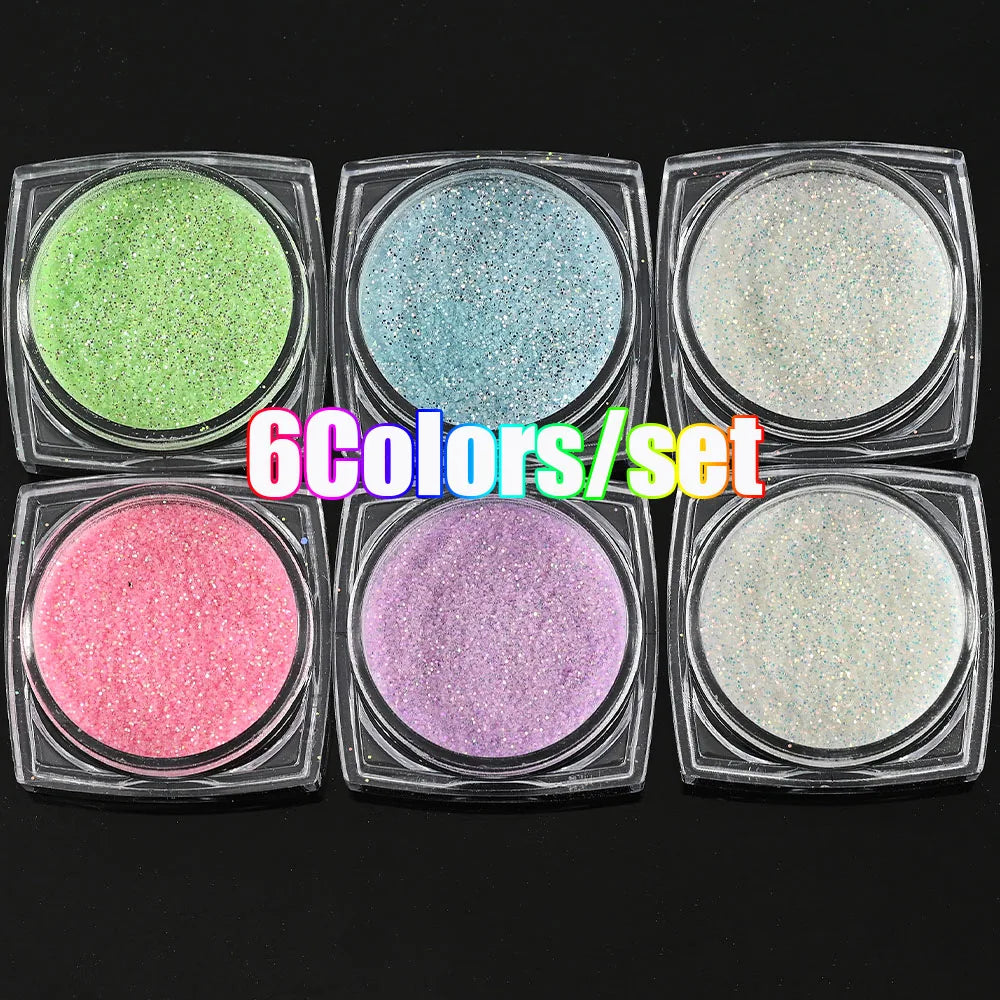 Neon-Pigmentpulver Set – 12 Farben für Nageldesign, Ombre & Chrome-Effekte
