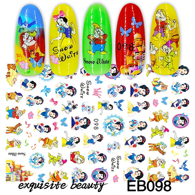1 Bogen Mickey Mouse & Disney Nail Sticker – Cartoon Nail Art Aufkleber