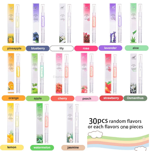 30x Nagelöl-Stift mit Duft – Cuticle Oil Pen für Pflege, Feuchtigkeit & Reparatur