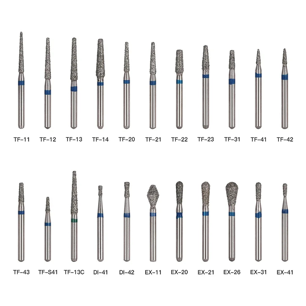 AZDENT Dental Diamantbohrer – 5 Stück, FG 1.6 mm, Medium für Turbine/High-Speed-Handstück 2