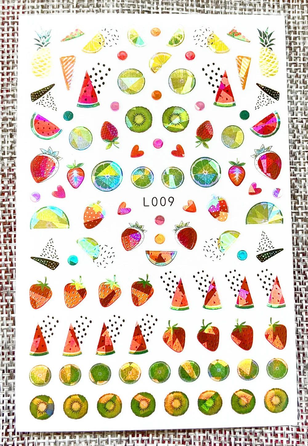 Love & Heart Valentine's Day Nail Stickers – Schwarz Weiß 3D Aufkleber