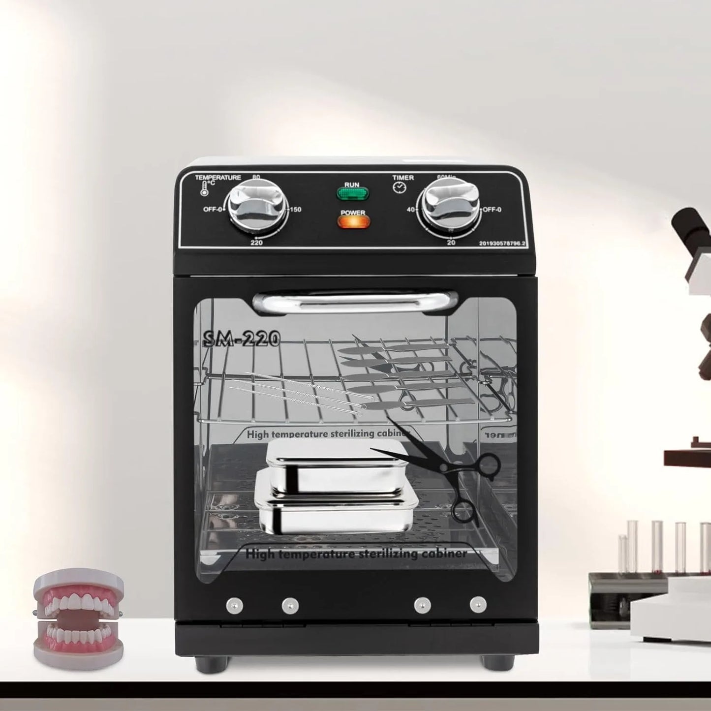 Professioneller Trockensterilisator 600W 220 °C – Hochtemperatur-Sterilisator für Nagel- & Fußpflegestudios