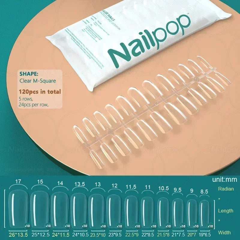 Nageltips, Soft Gel Tips, Full Cover Nägel, Press On Nails, Fake Nails, Nagelverlängerung, NAILPOP