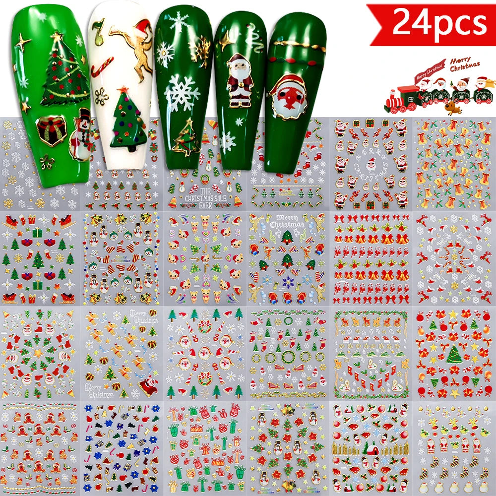 Kinder Nagelsticker „Häschen & Glitzer“ – 30 Stk Cartoon Nail Art mit Pailletten