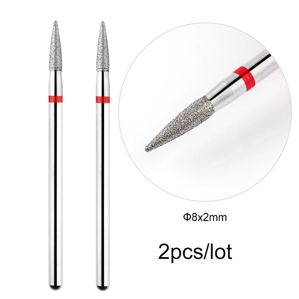 MOWOT Diamant-Fräser – 2er-Set für elektrische Nagelfräser, für Maniküre & Nagelhautpflege