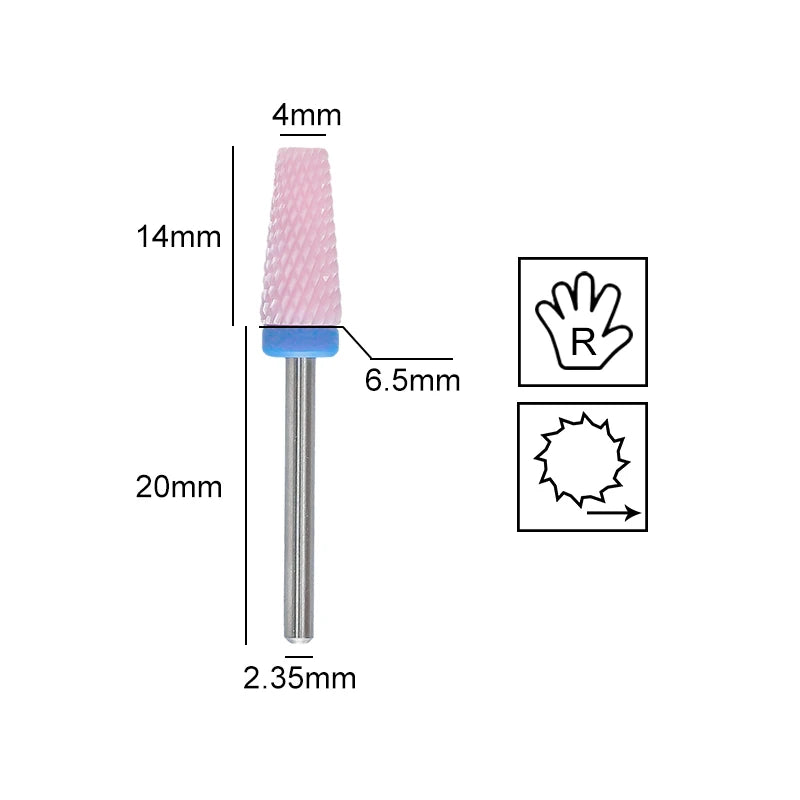 Keramik Fräser Rosa – Einzelstück, Verschiedene Formen für E-Feile & Maniküre