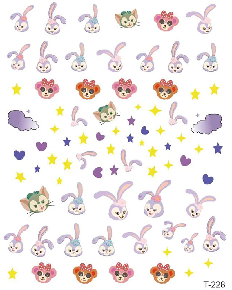 1 Bogen Mickey Mouse & Disney Nail Sticker – Cartoon Nail Art Aufkleber
