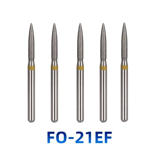 AZDENT Dental Diamantbohrer – 5 Stück, FG 1.6 mm, Medium für Turbine/High-Speed-Handstück