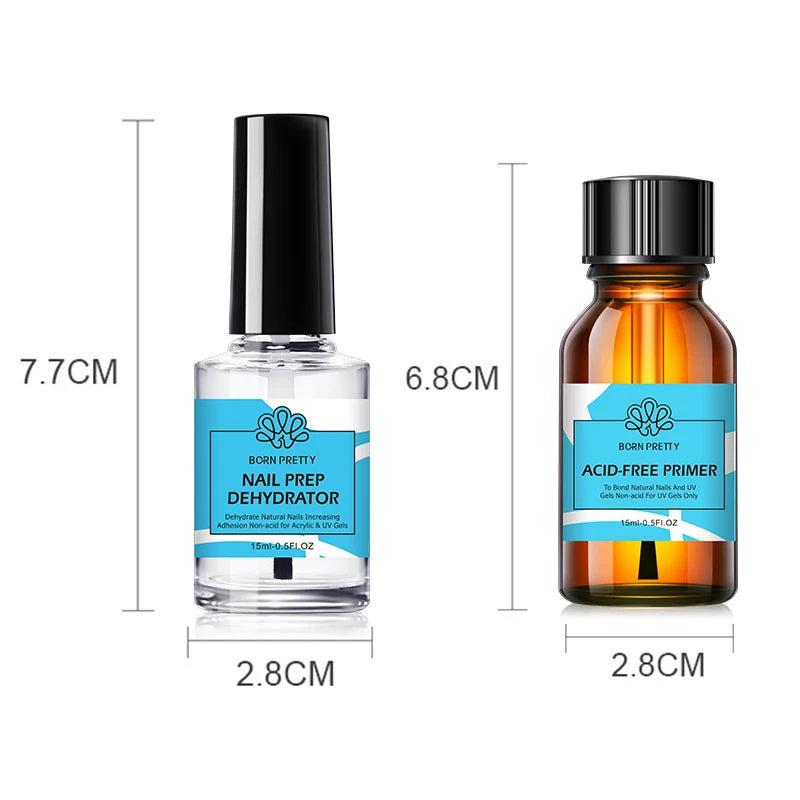 BORN PRETTY 15ml Primer & Base/Top Coat – Ohne UV-Lampe, schnelltrocknend