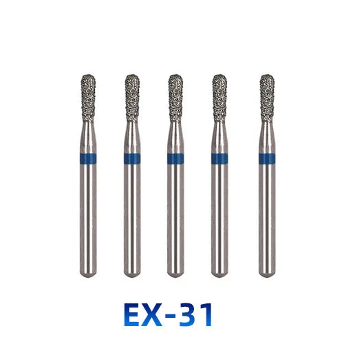 AZDENT Dental Diamantbohrer – 5 Stück, FG 1.6 mm, Medium für Turbine/High-Speed-Handstück 2