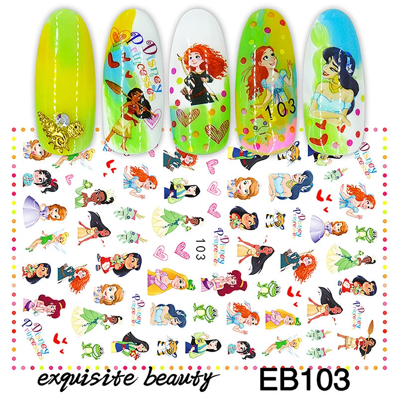 1 Bogen Mickey Mouse & Disney Nail Sticker – Cartoon Nail Art Aufkleber