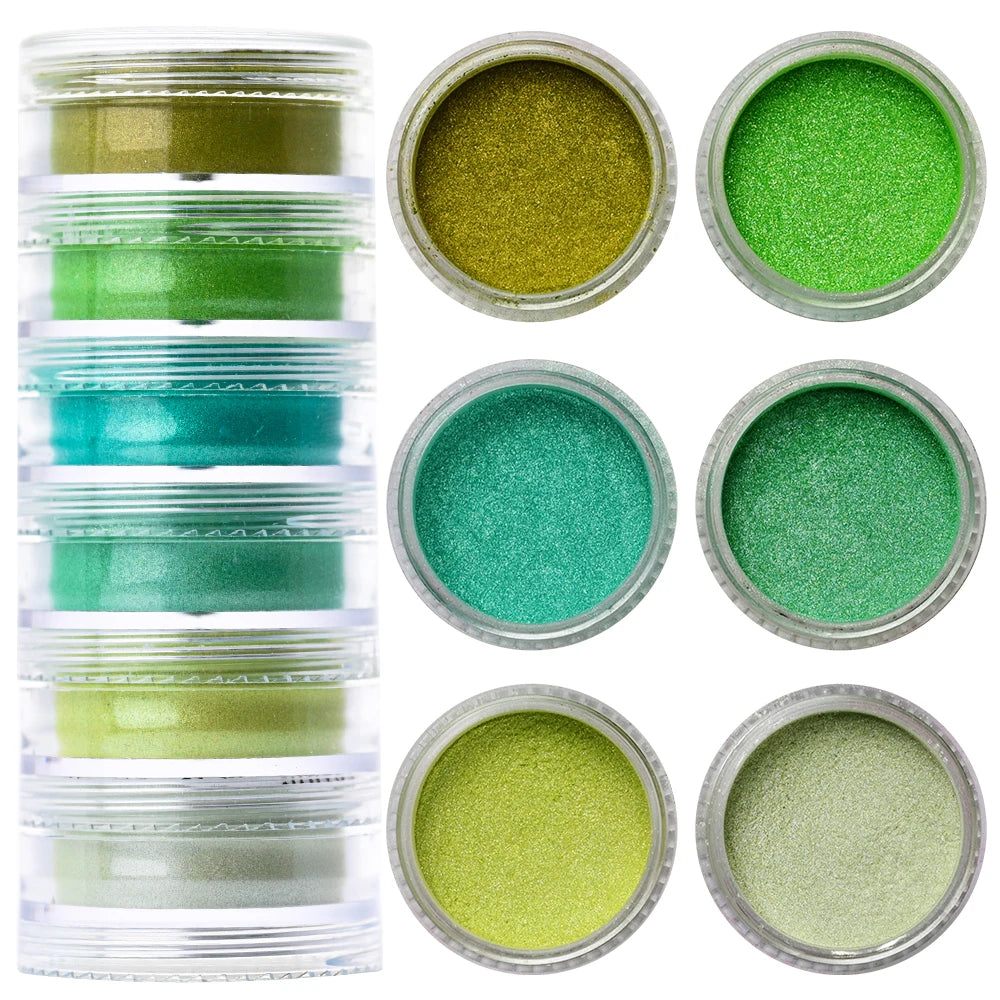 Neon-Pigmentpulver Set – 12 Farben für Nageldesign, Ombre & Chrome-Effekte