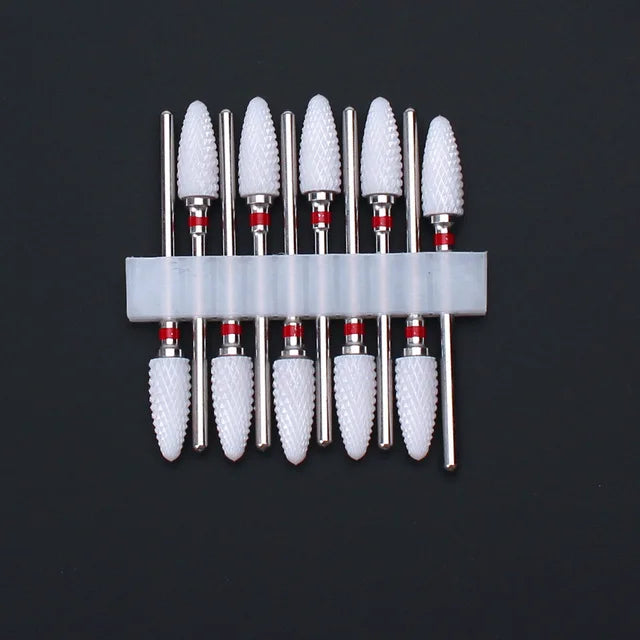10 Stück Keramik Nagelfräser Set – Für elektrische Nagelfeile, Gelentfernung, Maniküre & Nagelhautpflege