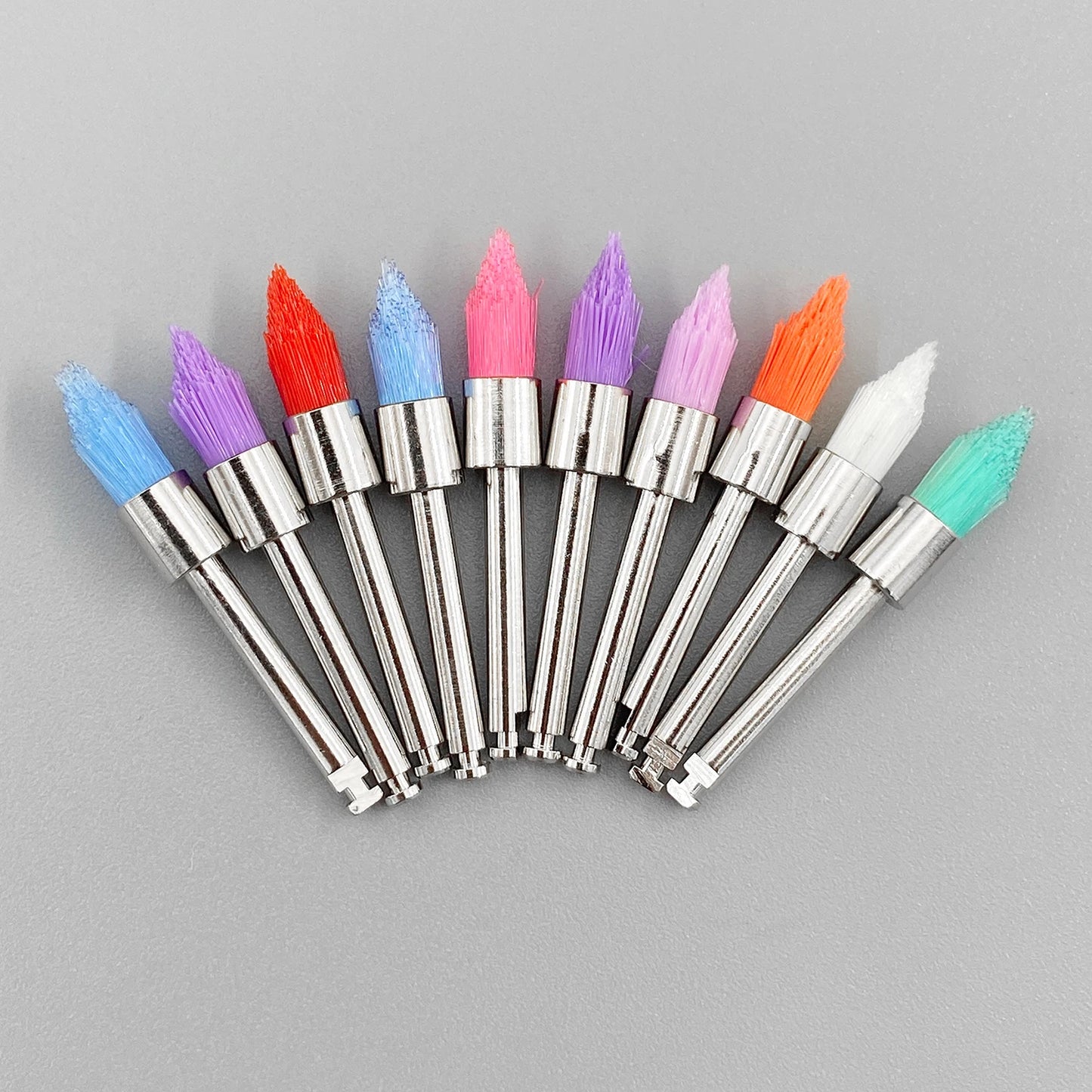 WELLCK Silikon-Polieraufsätze – 10/12 Stück Set für E-Feile, Politur & Finish (Nail & Dental Art)