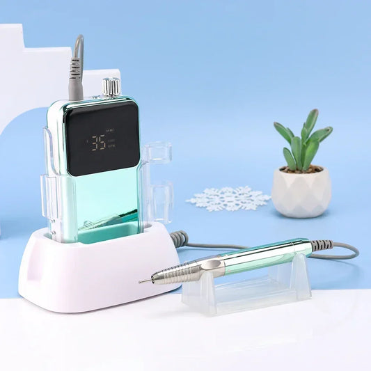 Kabellose Nagelfräse 85 W – 35.000 U/min Profi Brushless Nail Drill für Studio & Zuhause