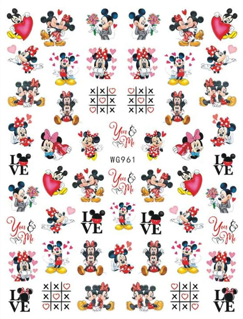 1 Bogen Mickey Mouse & Disney Nail Sticker – Cartoon Nail Art Aufkleber