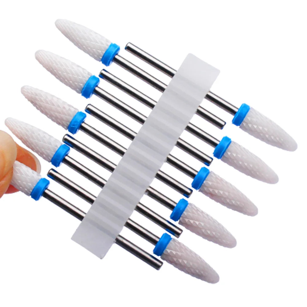 10tlg. Fräser Set für Maniküre – Hartmetall & Keramik Bits, Gel Entferner & Schleifer für elektrische Nagelfeilen