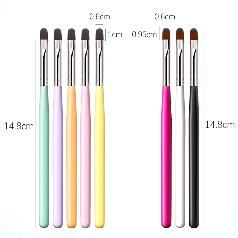 Nail Art Pinsel Set (1–9 Stück) – für UV Gel, Acryl & 3D Nail Design