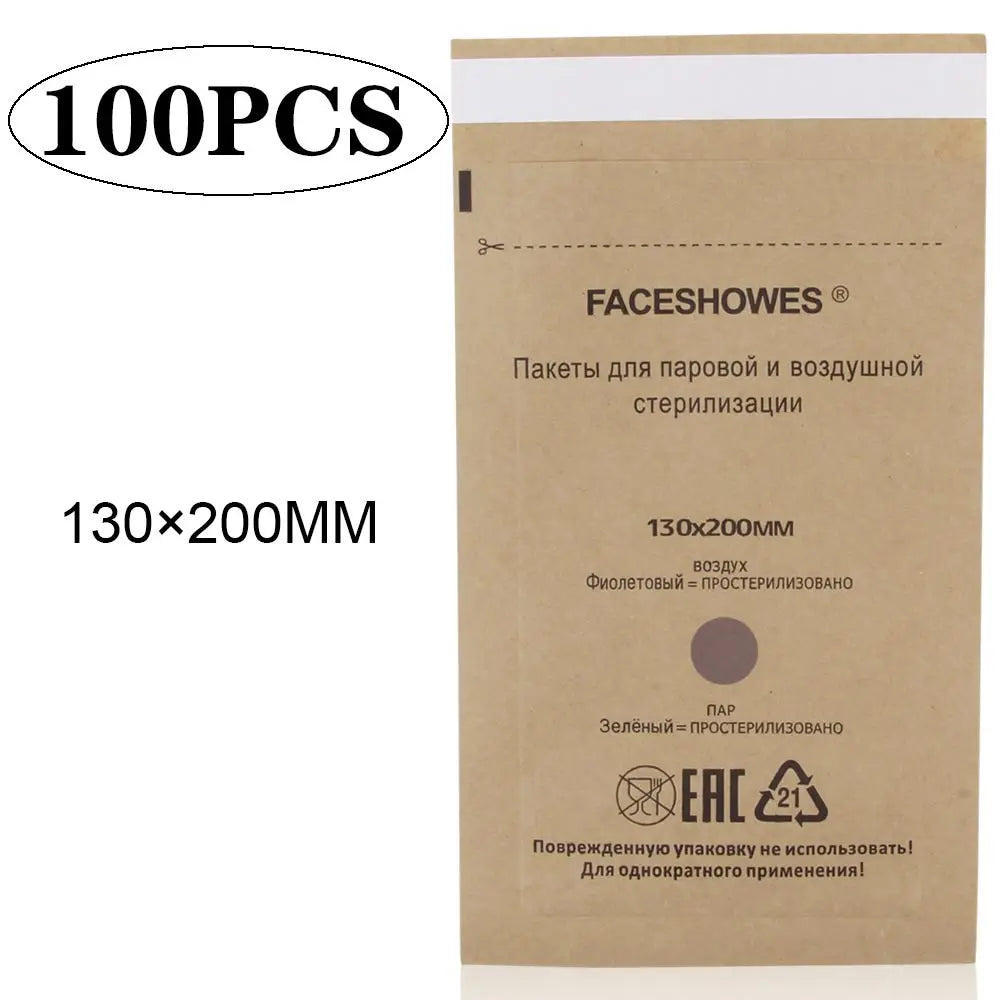 Sterilisationsbeutel mit Fenster – 50/100 Stück | Einweg Kraftpapier