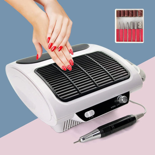 Elektrisches Maniküre-Set mit Nagelfräser & Staubabsaugung – 220 V Profi-Staubsauger & Fräser für Nagelstudio