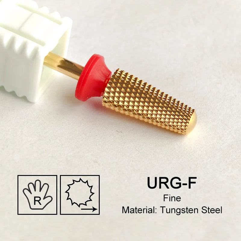 Tapered Barrel Fräserbit – Hartmetall (Tungsten), für Gelentfernung & Polieren (4XC, Gold)