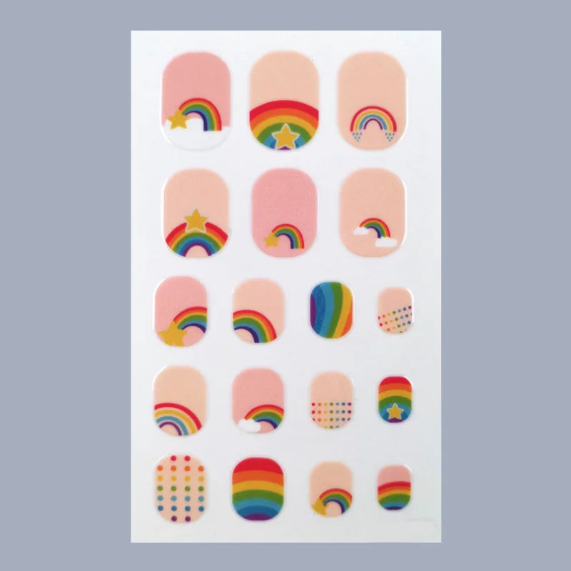 Little Princess Girls Nail Stickers Children DIY Cute Cartoon Animal Nail Decals Kids Manicure Polish Wrap Decors uñas postizas