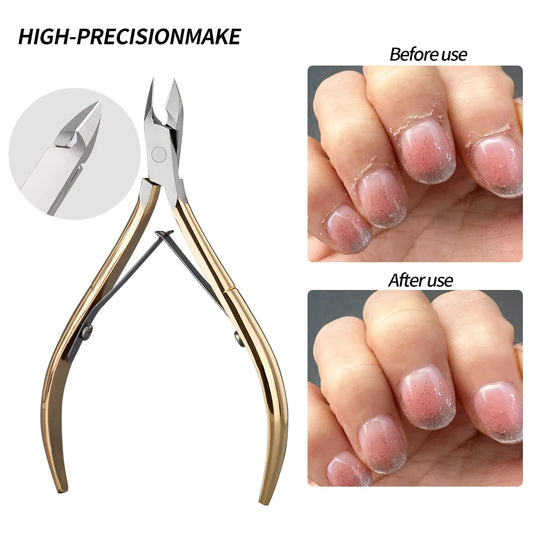 Profi Nagelknipser mit „Adlerschnabel“ – Edelstahl-Zange für Maniküre & Pediküre (4 Farben)