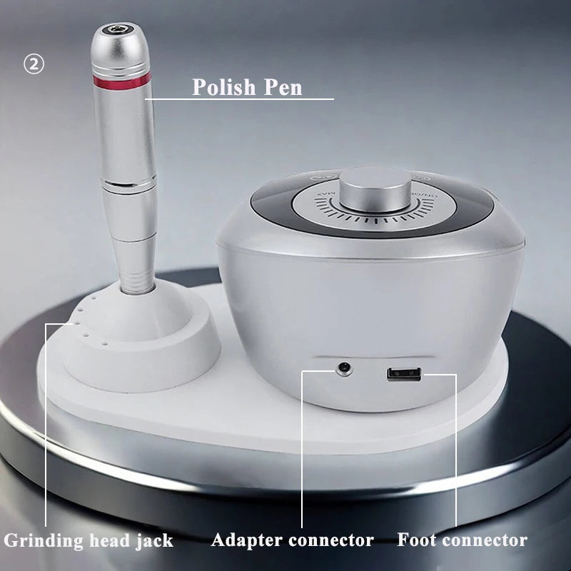 Profi Nagelfräser 45000 RPM – Elektrische Maniküre & Pediküre Maschine mit Display & Zubehör | Leise & Leistungsstark