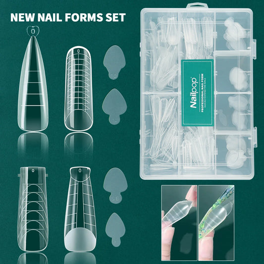 Nailpop Duet System Dual Form Set – Wiederverwendbare Formen für French Maniküre, Square & Almond Shape