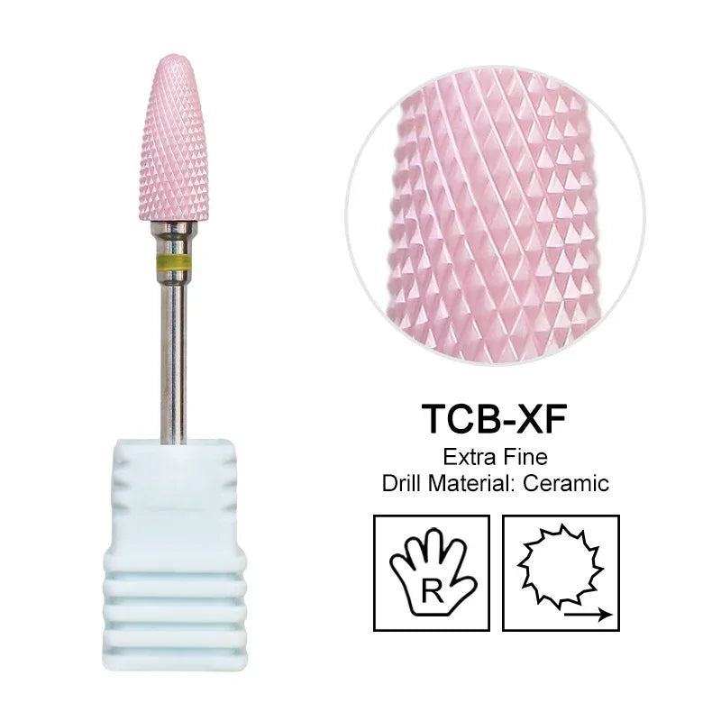 Keramik Fräser Rosa – Einzelstück, Verschiedene Formen für E-Feile & Maniküre