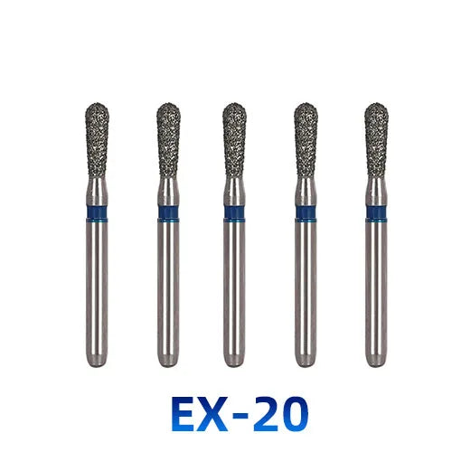 AZDENT Dental Diamantbohrer – 5 Stück, FG 1.6 mm, Medium für Turbine/High-Speed-Handstück