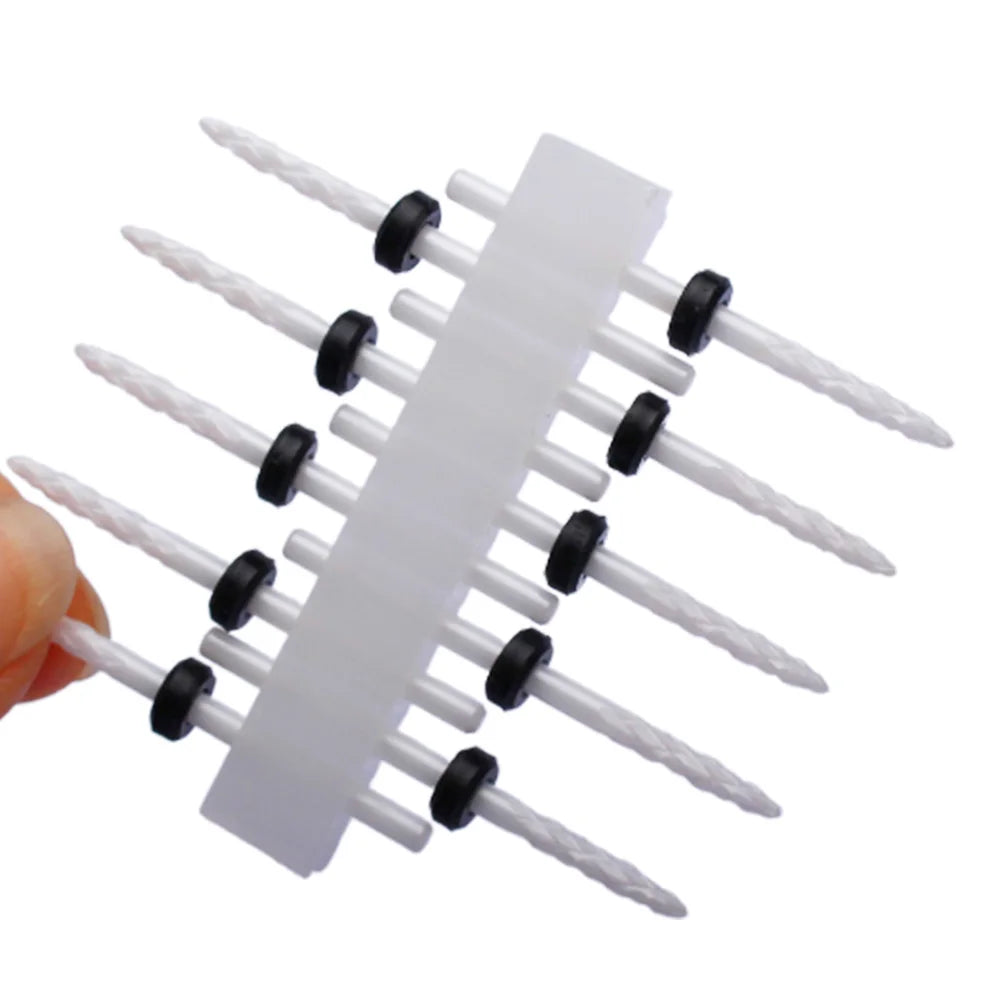 10tlg. Fräser Set für Maniküre – Hartmetall & Keramik Bits, Gel Entferner & Schleifer für elektrische Nagelfeilen