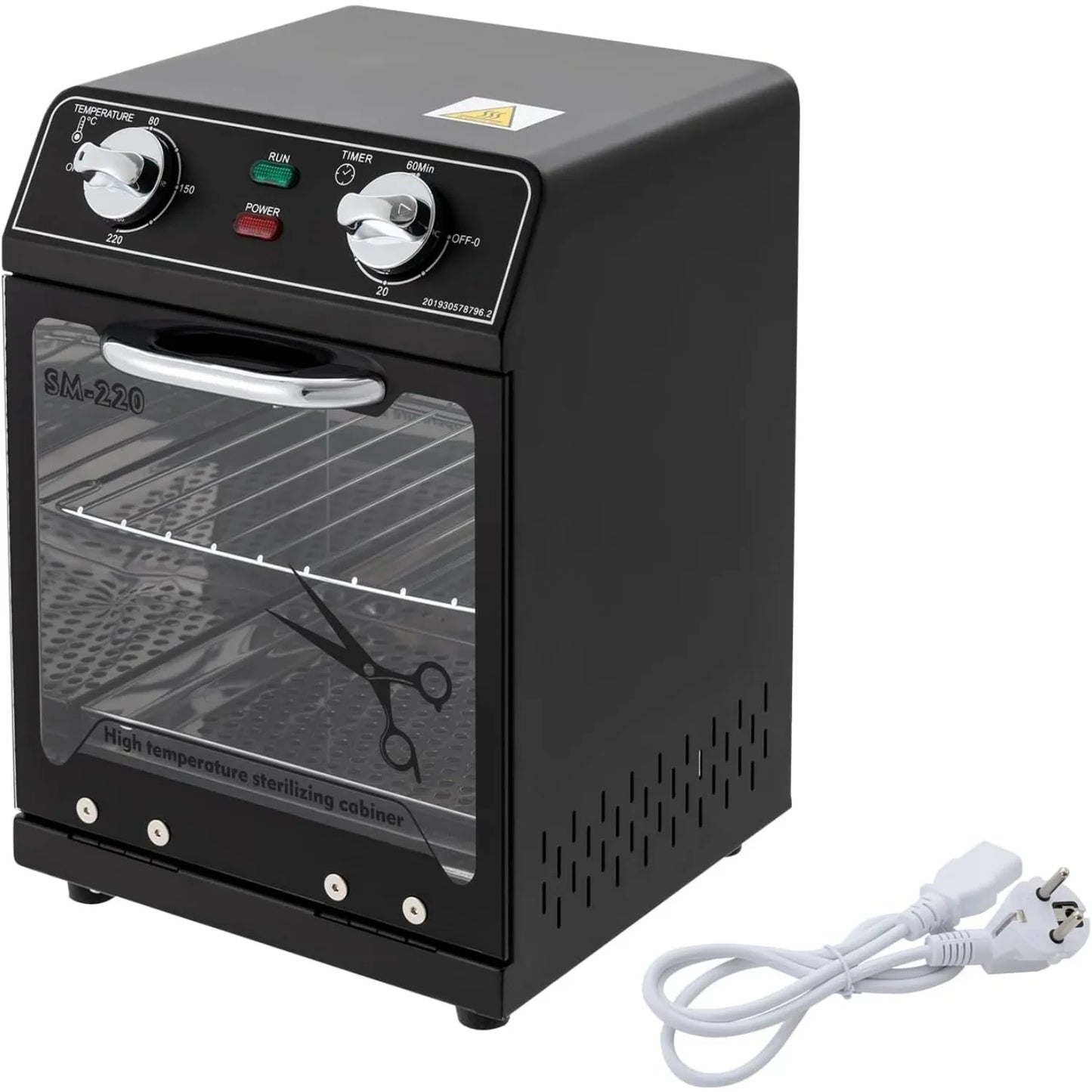 Professioneller Trockensterilisator 600W 220 °C – Hochtemperatur-Sterilisator für Nagel- & Fußpflegestudios