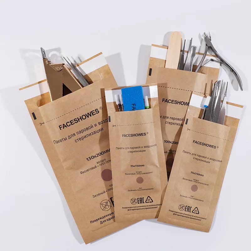 Sterilisationsbeutel aus Kraftpapier – 100 Stück | Einweg